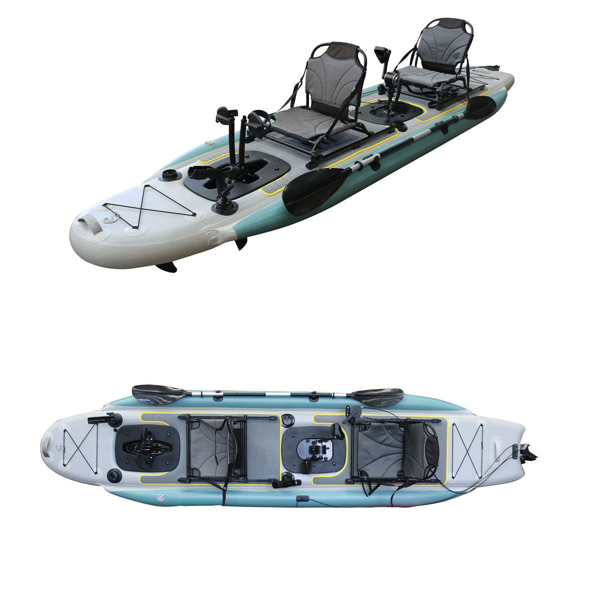 14ft Inflatable Fishing Canoe  – Fishing Kayak Seat recenzja i cena