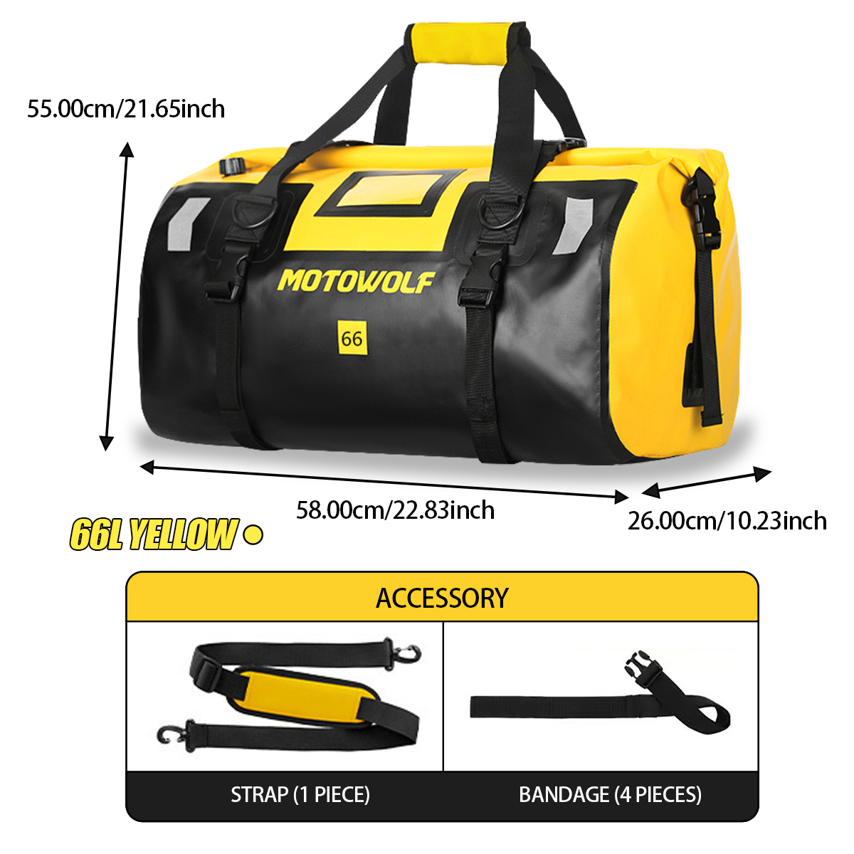 Waterproof Duffel Bag 40L/66L  – Fishing Kayak Storage Bag recenzja i cena
