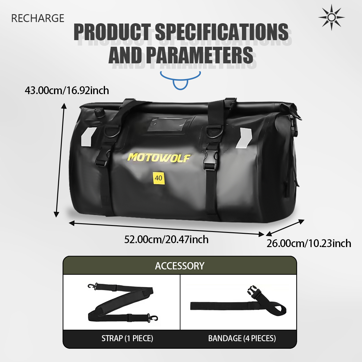 Waterproof Duffel Bag 40L/66L  – Fishing Kayak Storage Bag recenzja i cena