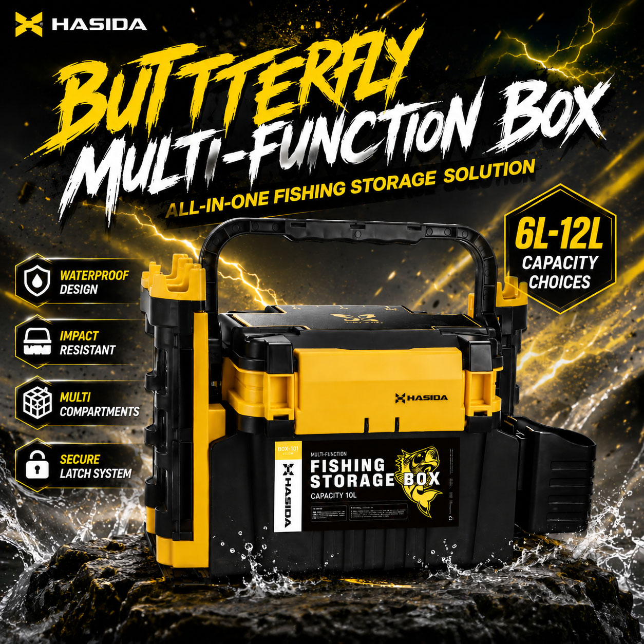 HASIDA Butterfly Fishing Tackl – Fishing Kayak Crate recenzja i cena